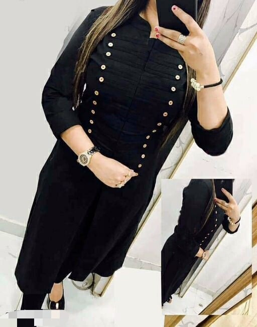 Magic Cotton Button Work Kurtis ✨🌸